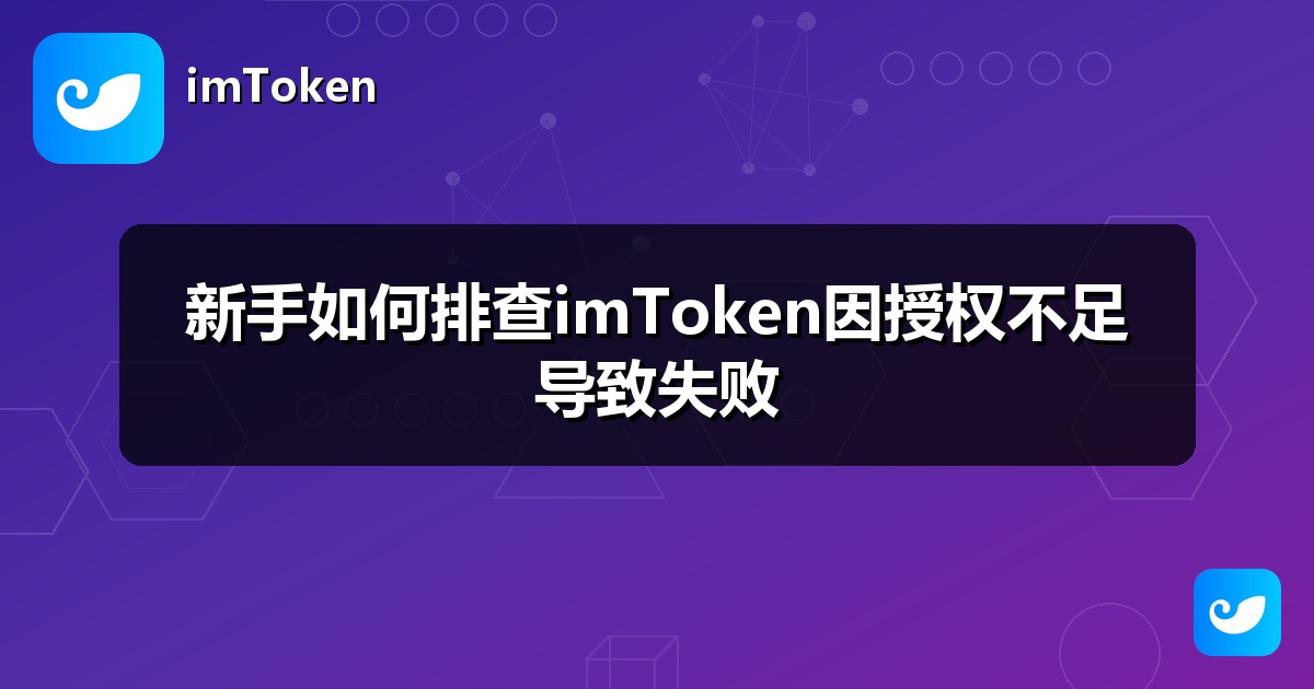 新手如何排查imToken因授权不足导致失败