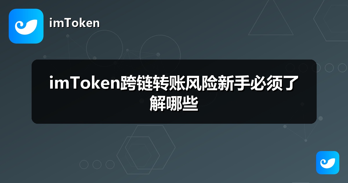 imToken跨链转账风险新手必须了解哪些
